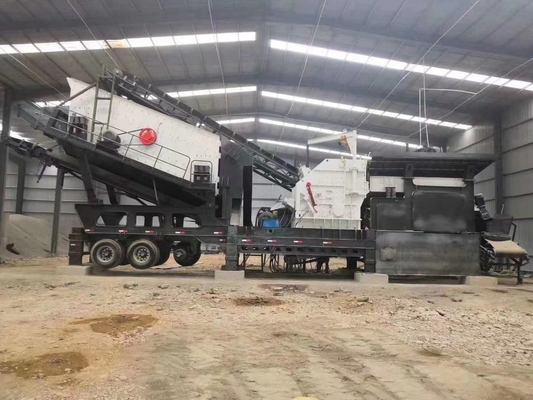 Mobilna kruszarka 174,7 kW 150 TPH 190 TPH Mobilny ekran kruszarki do kamienia