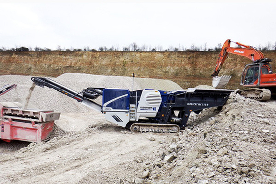 Używane przenośne kruszarki szczękowe montowane na gąsienicach MC 110 R EVO 248 Kw