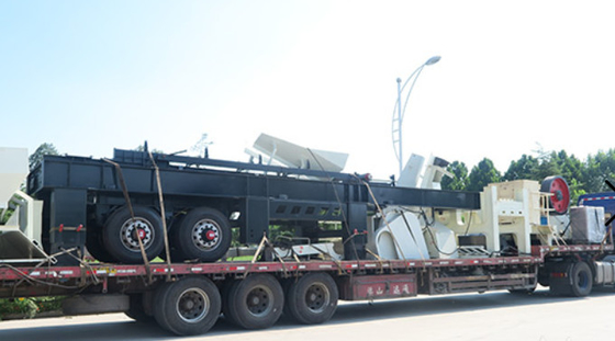 Mobilna kruszarka do bloków betonowych Kopalnia miedzi Ruda żelaza 130 TPH Kruszarki do cementu
