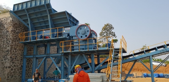 Kruszarka szczękowa do kamienia żwirowego Wał mimośrodowy 55Kw PE500 x 750 Mobile